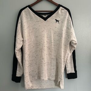 PINK SWEATER, SIZE: MEDIUM, COLOR: BLACK AND WHITE